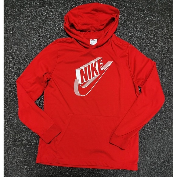 Nike Other - Vintage Y2K‎ Nike Long Sleeve Pullover Hoodie Sportwear Red And White